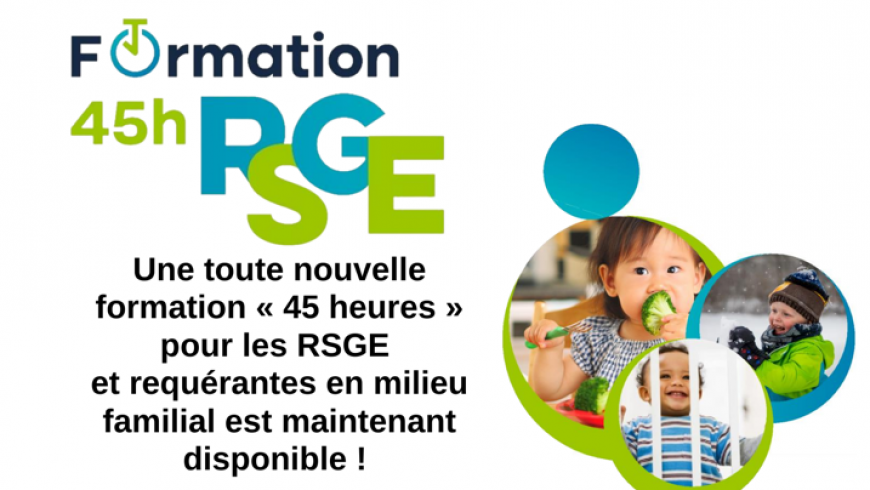 Nouvelle formation 45h gratuite pour nos RSGE